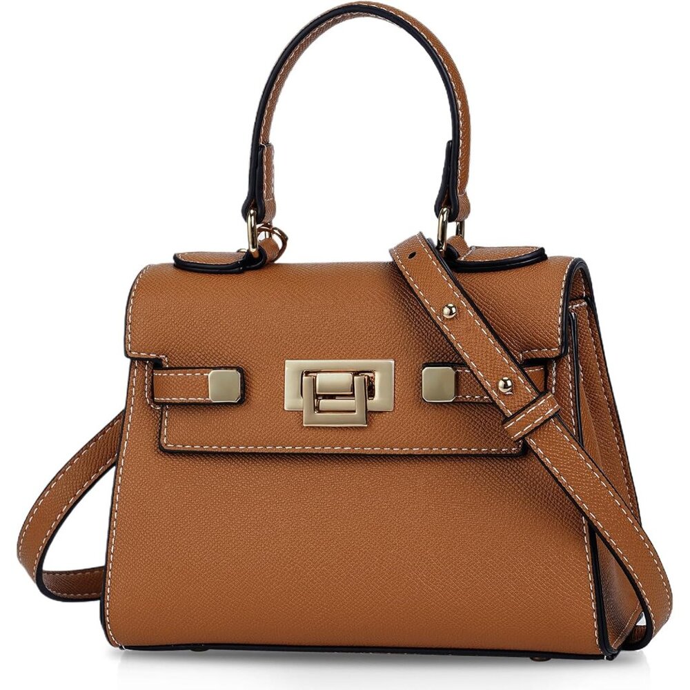 Stylish Women's Mini Satchel Bag - Compact Crossbody Purse With Detachable Strap